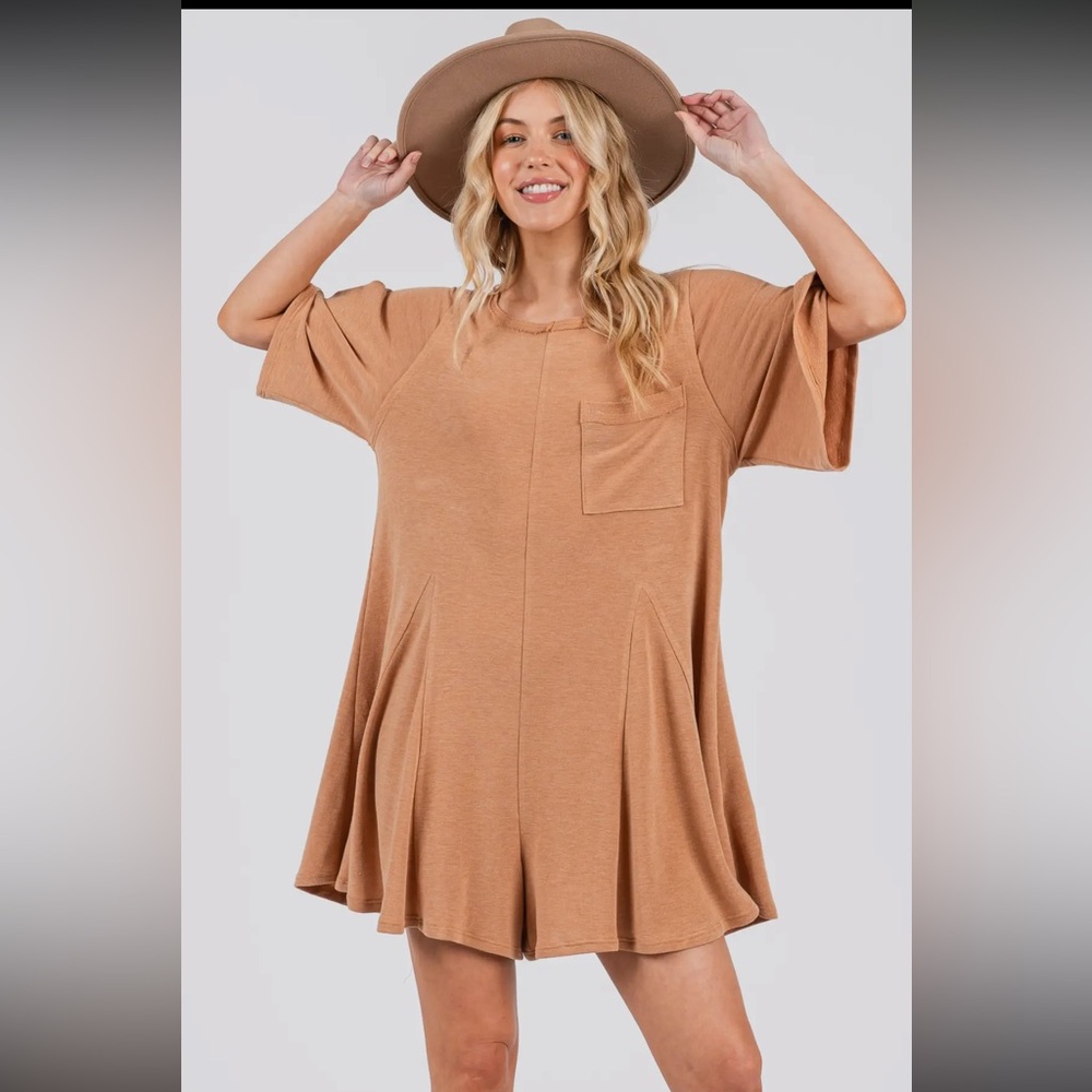 ShopEvelynne Tan Romper